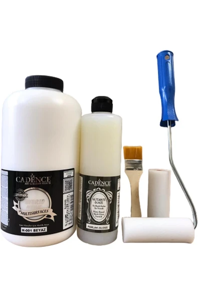 Cadence 2 Litre Beyaz Boya Ultimate Kalın Sır Vernik Fırça ürün görseli 1