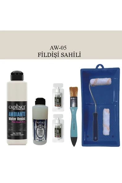 Fayans Tezgah-Ambiente Islak Zemin Aw-05 Fildişi Sahili  250Ml Katalizör 20Gr Taş Vernik 120 RuloSet ürün görseli 1