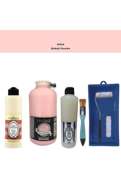 Banyo Mutfak-Cadence Multi H-024 Bebek Pembe 2000Ml Par Yüzey Ast 500Ml Taş Vernik Mat 500Ml ruloset ürün görseli 1
