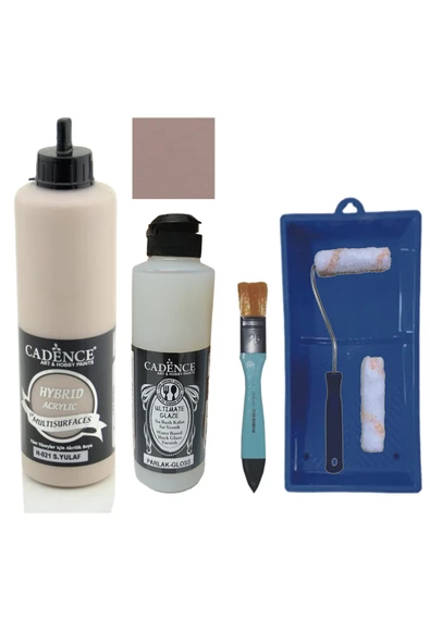 Mobilya Boyası-Cadence Multisurface H-021 S. Yulaf 500Ml Ultimate Vernik Parlak 250Ml Saten Rulo Set ürün görseli 1