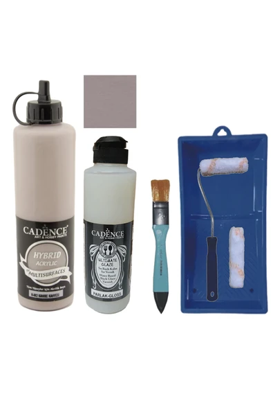 Mobilya Boyası-Cadence Multisurface H-082 KahireKahvesi 500Ml Ultimate Vernik Parlak250Ml SatRuloSet ürün görseli 1
