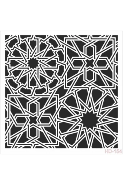 Hd154 Home Dekor Stencil 45x45 ürün görseli 1