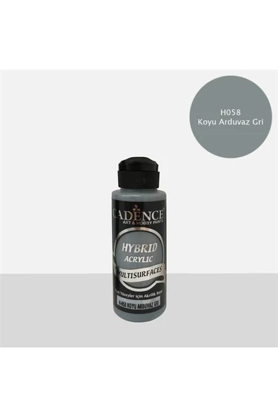 H 058 KOYU ARDUVAZ GRİ HİBRİD AKRİLİK HOBİ BOYASI 120 ML ürün görseli 1