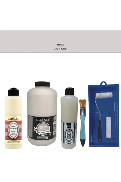 Banyo Mutfak Boyası-Cadence Multi H-065 Ufuk Grisi 2Lt Pya 500Ml Taş Vernik Parlak 500Ml Ruloset ürün görseli 1