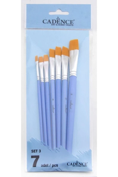 Boya Yağlı Ve Akrilik Boya Fırça Seti 7li Düz Kesik Fırça Seti ürün görseli 1