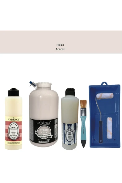 Banyo Mutfak Boyası-Multi H-014 Ararot 2Lt Pya 500Ml Taş Vernik Parlak 500Ml Ruloset ürün görseli 1