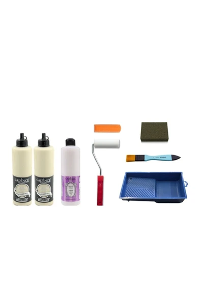 Cadence 1 Litre Dantel Boya 500ml Parlak Vernik Set ürün görseli 1