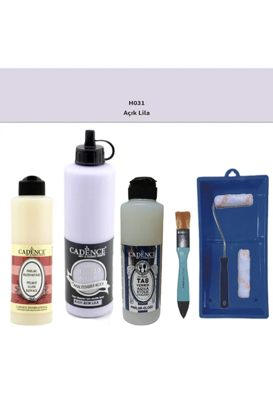 Banyo Mutfak Boyası-Cadence Multi H-031 Açık Lila 500Ml Pya250Ml Taş Vernik Parlak 250Ml Saten Rulo ürün görseli 1