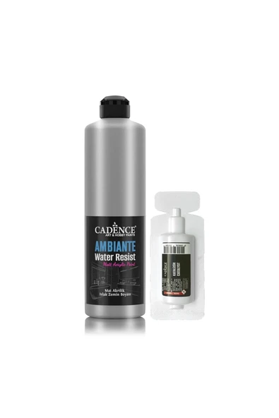 Ambiente Suya Dayanıklı Metalik Akrilik Boya Awm-06 Gümüş 500ml + Katalizör 20gr ürün görseli 1