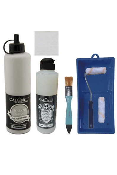 Mobilya Boyası-Multisurface H-075 Sünger Taşı 500Ml Ultimate Vernik Mat 250Ml Saten Rulo Set ürün görseli 1