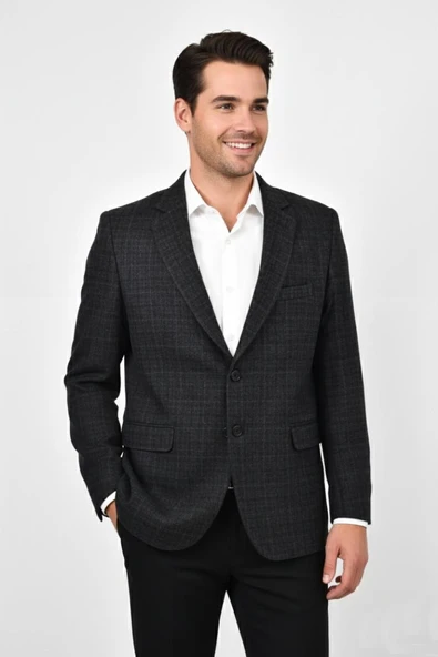 Erkek Kışlık Kumaş Tek Ceket 4 Drop BGL-ST04987 - Resim 2