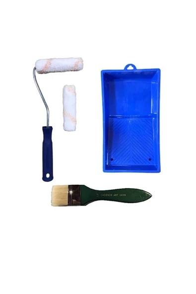 Saten Parmak Rulo Fırça Seti 4 Parça ürün görseli 1