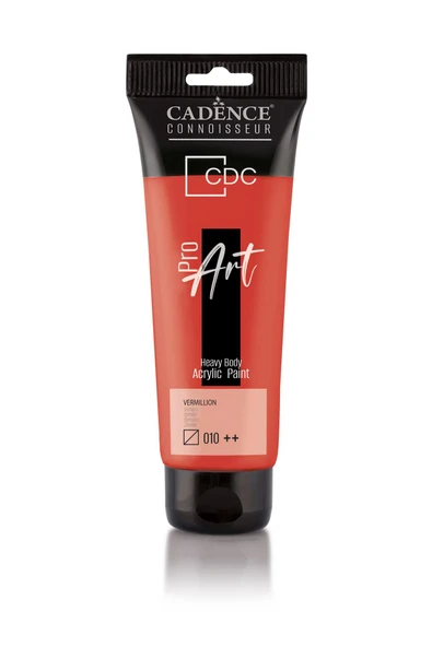PR010 Vermilyon Cadence Proart Heavy Body Akrilik Boya 120ML - Cadence Tüp Akrilik Boya ürün görseli 1