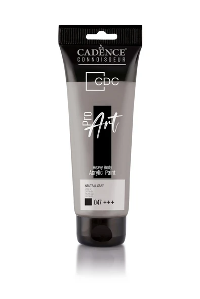PR047 Doğal Gri Cadence Proart Heavy Body Akrilik Boya 120ML - Cadence Tüp Akrilik Boya ürün görseli 1
