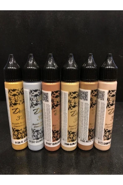 3d Boncuk Boya 6 Lı Set 3 / Boyutlu Boya 25 Ml X 6 Adet 3d Boncuk Boya Set ürün görseli 1