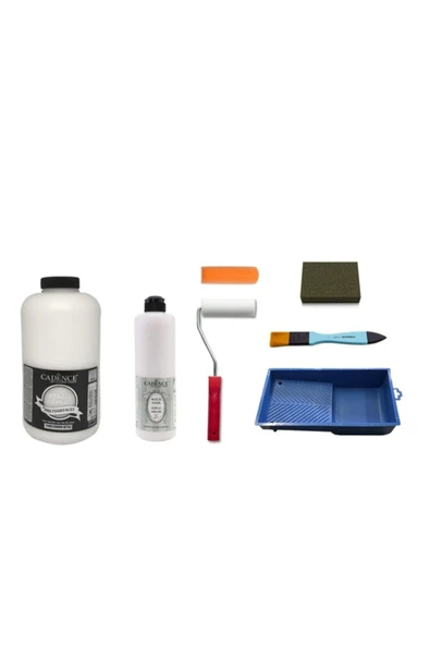 Cadence 2 Litre Antik Beyaz Boya 500ml Mat Vernik Set ürün görseli 1