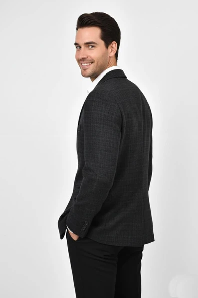 Erkek Kışlık Kumaş Tek Ceket 4 Drop BGL-ST04987 - Resim 3