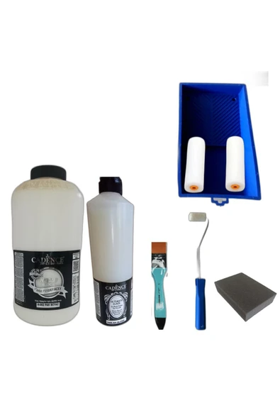 Mutfak Dolabı Boyama Seti (PAK BEYAZ PARLAK VERNİK) ürün görseli 1