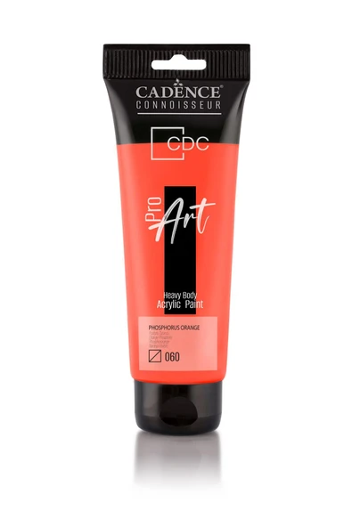 PR060 Fosforlu Turuncu Cadence Proart Heavy Body Akrilik Boya 120ML - Cadence Tüp Akrilik Boya ürün görseli 1