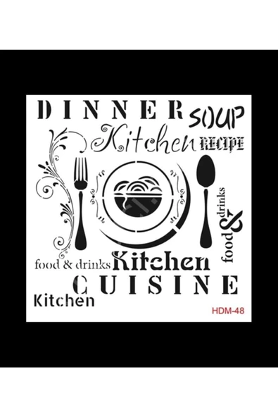 Hdm48 Home Dekor Stencil 25x25 ürün görseli