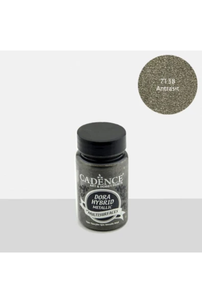 Dora Hibrit Metalik Multisurface Akrilik Boya 90 Ml 7138 Antrasit ürün görseli