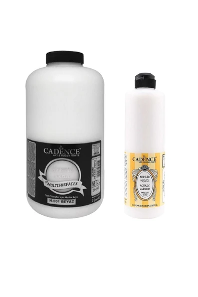 Beyaz Hybrid Multisurface 2 Litre H-001+750ml. Su Bazlı Yarı Mat Vernik ürün görseli 1