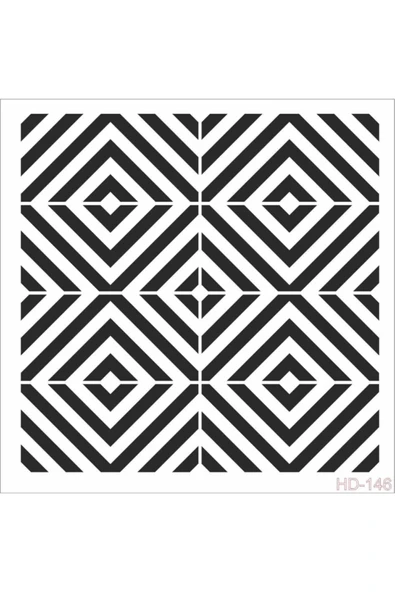 Hd146 Home Dekor Stencil 45x45 ürün görseli 1