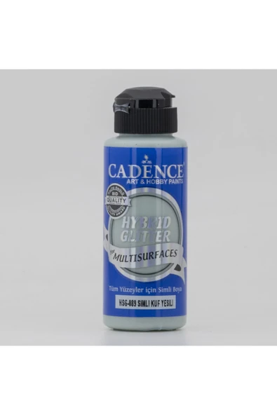 Simli Gümüş Küf Yeşili Hybrid Glitter Multisurface Akrilik Boya Hsg-089 Küf Yeşili 120ml ürün görseli 1