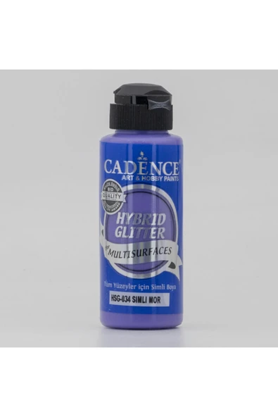 Simli Gümüş Mor Hybrid Glitter Multisurface Akrilik Boya Hsg-034 Mor 120ml ürün görseli 1