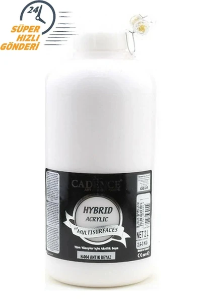 Cadence Antik Beyaz H-004 2 Litre-tüm Yüzeyler Için Akrilik Boya-aynı Gün Kargo ürün görseli 1