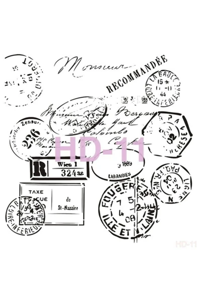 Hd011 Home Dekor Stencil 45x45 ürün görseli 1