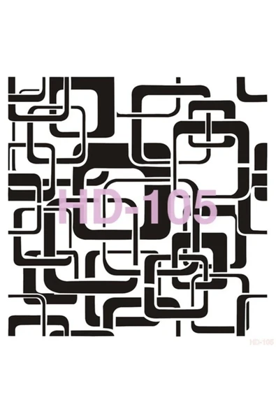 Hd105 Home Dekor Stencil 45x45 ürün görseli