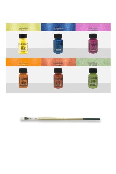 Cadence Dora Metalik Uçuk Renkler 6'lı Set Ve Fırça ürün görseli 1