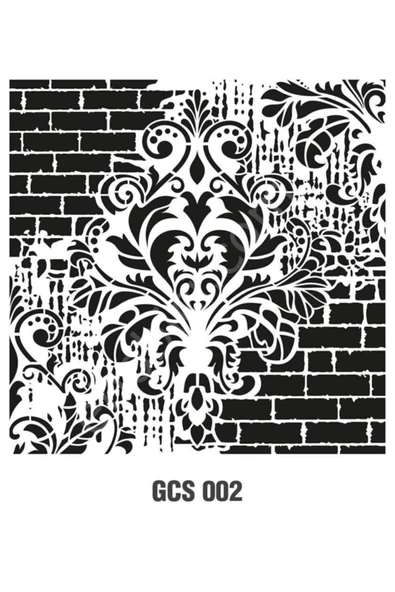 Grunge Duvar Stencil 45x45 - Gcs-002 ürün görseli 1