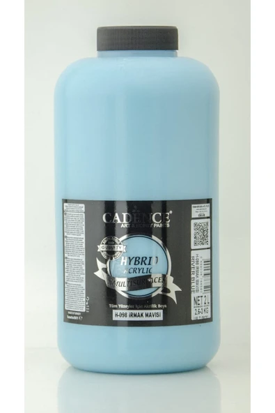 H-098  Multısurface Hybrıd Irmak Mavisi Akrilik Boya 2000 ml ürün görseli 1