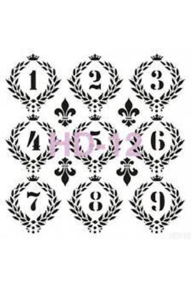 Hd012 Home Dekor Stencil 45x45 ürün görseli 1