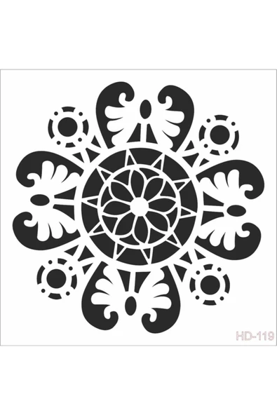 Hd119 Home Dekor Stencil 45x45 ürün görseli 1