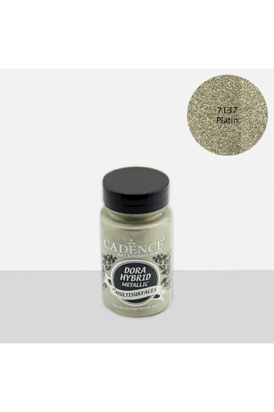 Dora Hibrit Metalik Multisurface Akrilik Boya 90 Ml 7137 Platin ürün görseli