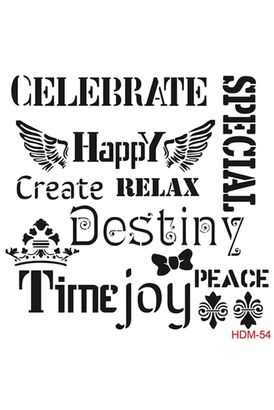 Hdm54 Home Dekor Midi Stencil (25x25) ürün görseli 1