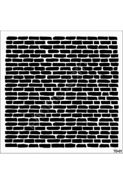 Hd179 Tuğla Duvar Stencil Td01 ürün görseli 1