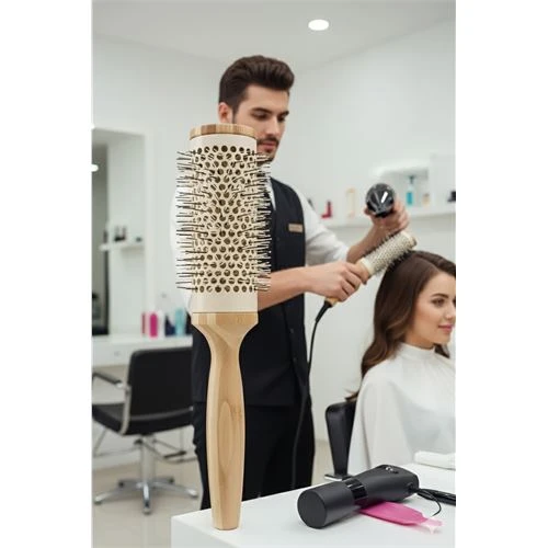 Profesyonel Kuaför 62 mm Ceramic Ionic Nano Fön Fırçası – 27 cm Uzunluk, Profesyonel Kuaför Serisi ürün görseli 1