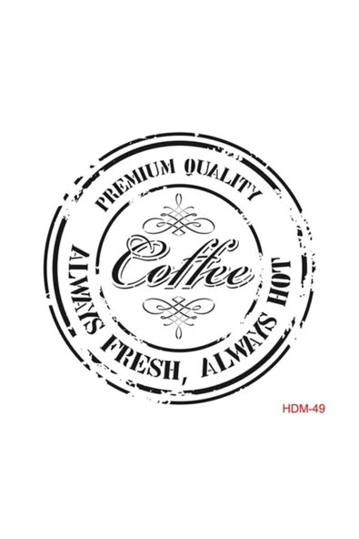 Coffee Stencil (şablon) 25x25 Cm ürün görseli 1