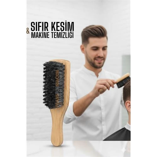 Ahşap Fade Fırça – Berberler İçin Sıfır Kesim ve Makine Temizleme Fırçası ürün görseli 1