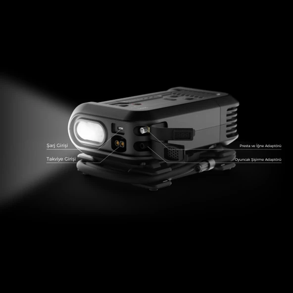 NOCO AX65 12V Lityum 2000Amp Akıllı Akü Takviye + Pompa + Powerbank + Led Lamba - Resim 6