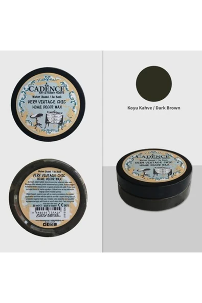 Very Vintage Chic Home Decor Wax Kahverengi