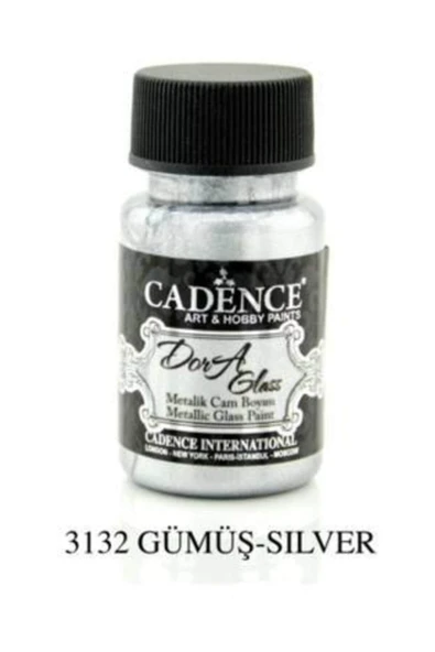 Dora Glass Metalik Cam Boyası 50 ml. 3132 GÜMÜŞ ürün görseli 1