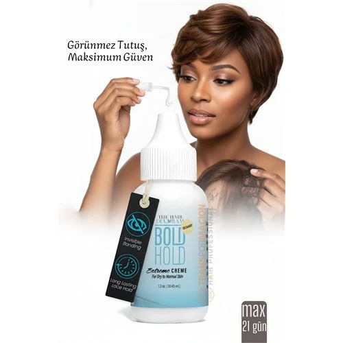 Protez Saç Yapıştırıcı - Peruk ve Keratin Kaynak Saç İçin Görünmez ve Uzun Süreli Yapıştırıcı  Bold Hold ürün görseli