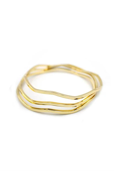 Zigzag Ajda Bilezik-60mm - Altın ürün görseli