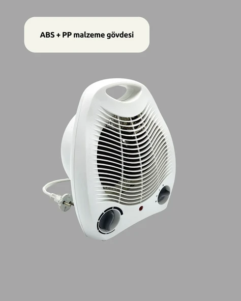 Mini Elektrikli Isıtıcı – 2000W Güç, Fanlı Isıtma, 3 Isı Modu - Resim 3