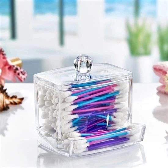 heyf HEYF® Şeffaf Kapaklı Kulak Temizleme Çubuğu Organizatörü Saklama Kutusu ürün görseli 1